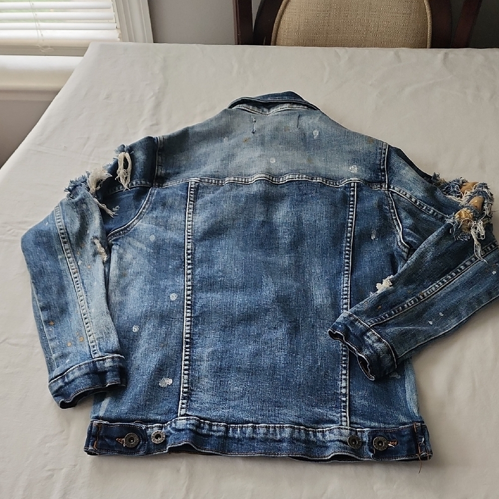 Boy's Evolution In Design Distressed Blue Denim Jacket - Picture 6 of 12